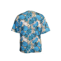 Mushroom Raw Edge Collar T-Shirt