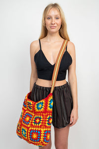 Patchwork Granny Square Shoulder Bag