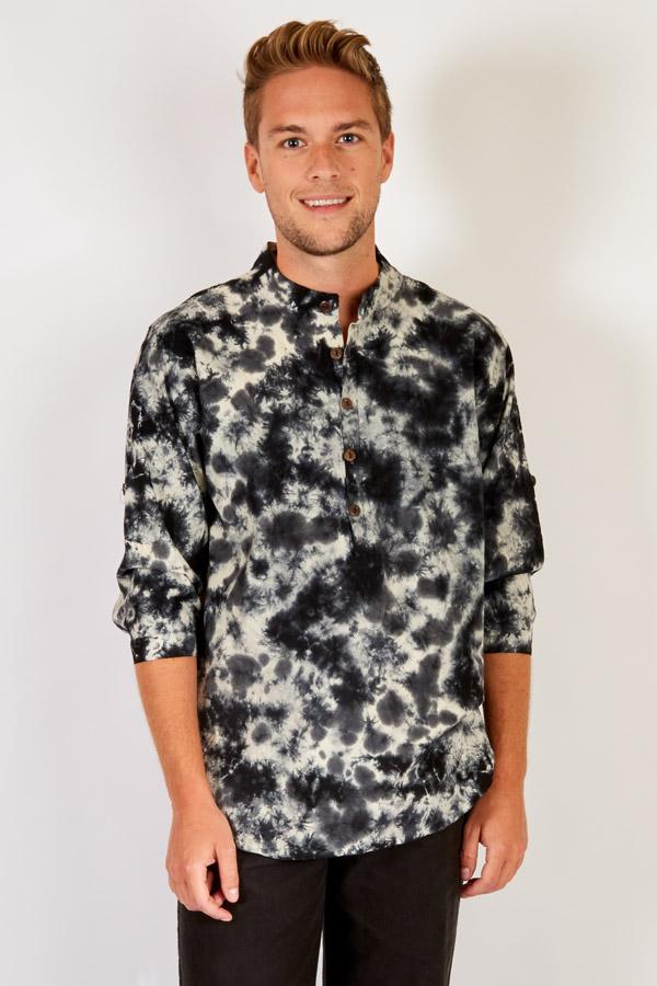 Splatter Tie Dye Cotton Long Sleeve Shirt – Lakhay-Retail Splatter Tie Dye Cotton Long Sleeve Shirt – Lakhay-Retail