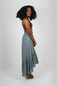 Boho Paisley Waves Hi-Low Gypsy Skirt