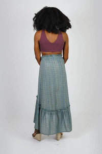 Boho Paisley Waves Hi-Low Gypsy Skirt