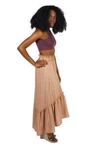 Boho Paisley Waves Hi-Low Gypsy Skirt