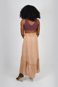 Boho Paisley Waves Hi-Low Gypsy Skirt