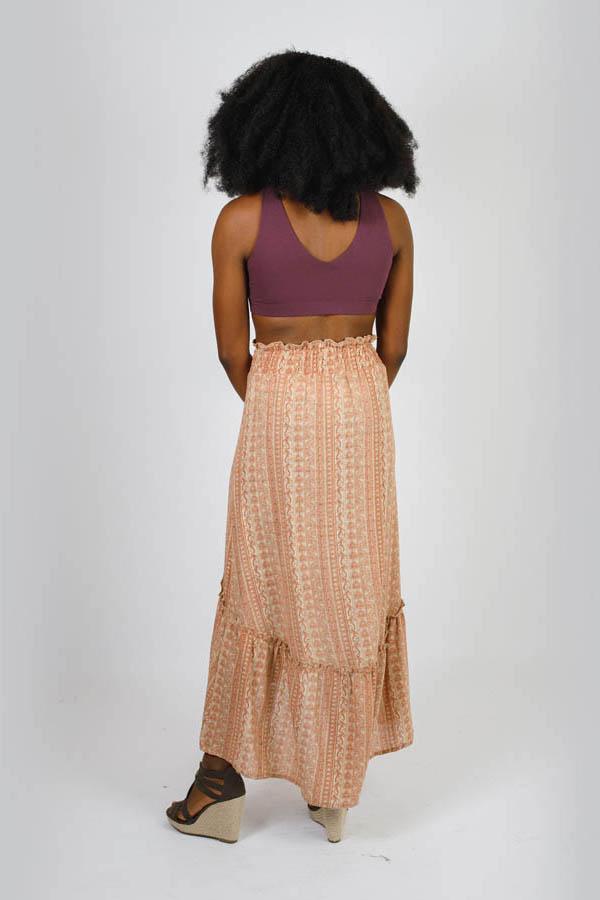 Boho Paisley Waves Hi-Low Gypsy Skirt