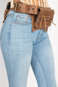 The Gypsy Duo - A Leather Duo Pack Hip Bag Belt-Brown