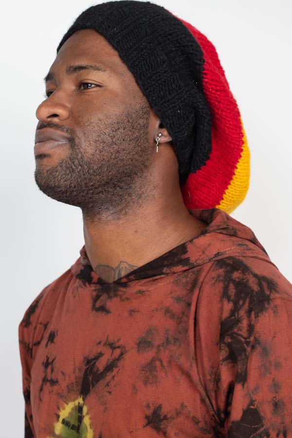 RW Rasta Beanie, Black/Rasta, One Size : Aazon.co.uk