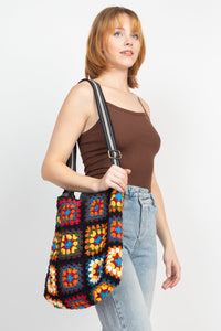 Patchwork Granny Square Shoulder Bag