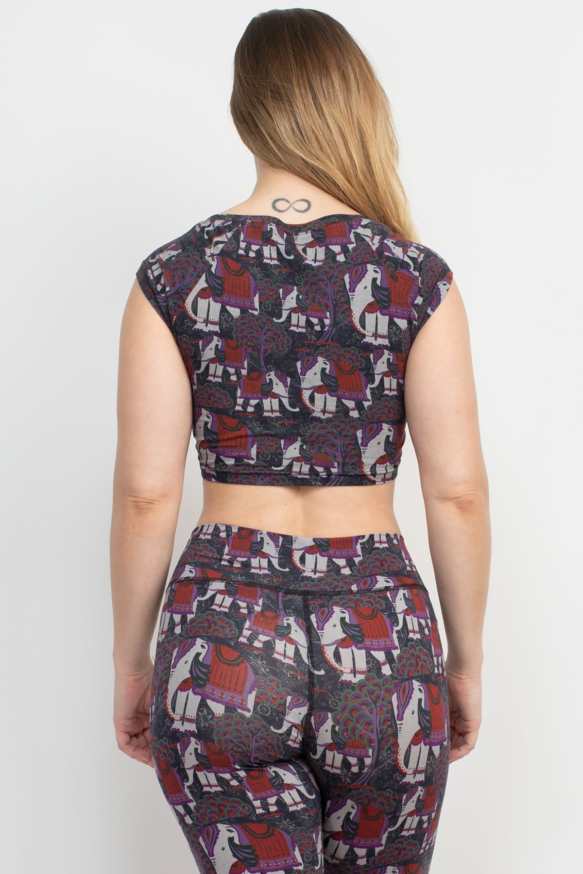 Elephant Raglan Crop Top