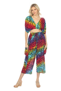 Monarch Butterfly Deep V Crop Top