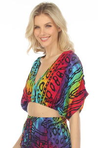 Monarch Butterfly Deep V Crop Top
