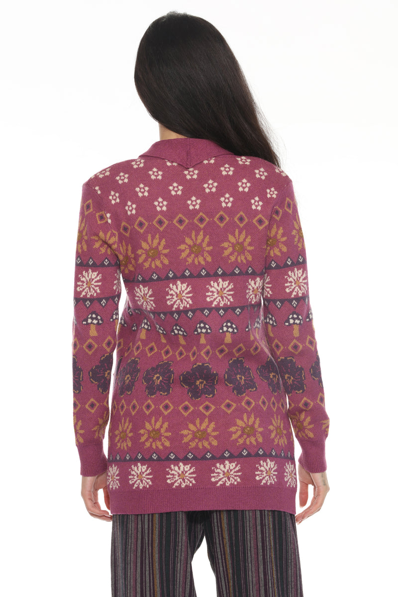 Fair Isle Mushroom Cardigan