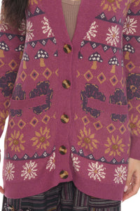 Fair Isle Mushroom Cardigan