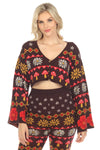 Fair Isle Mushroom Crop Cardigan