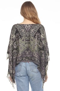 Fringe Paisley Shawl Top