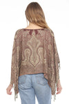 Lotus Paisley Fringe Shawl Top