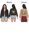 Celestial Emb Bomber Hoodie