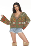 Fair Isle Mushroom Zip Hoodie