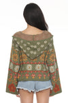 Fair Isle Mushroom Zip Hoodie