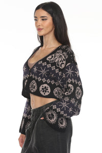 Fair Isle Celestial Crop Cardigan