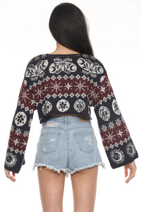 Fair Isle Celestial Crop Cardigan