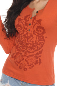 Nirvana Henley LS Tee