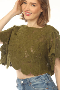 Lace Mandala Crop Top