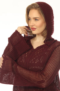 Butterfly Lacy Cropped Zip Hoddie