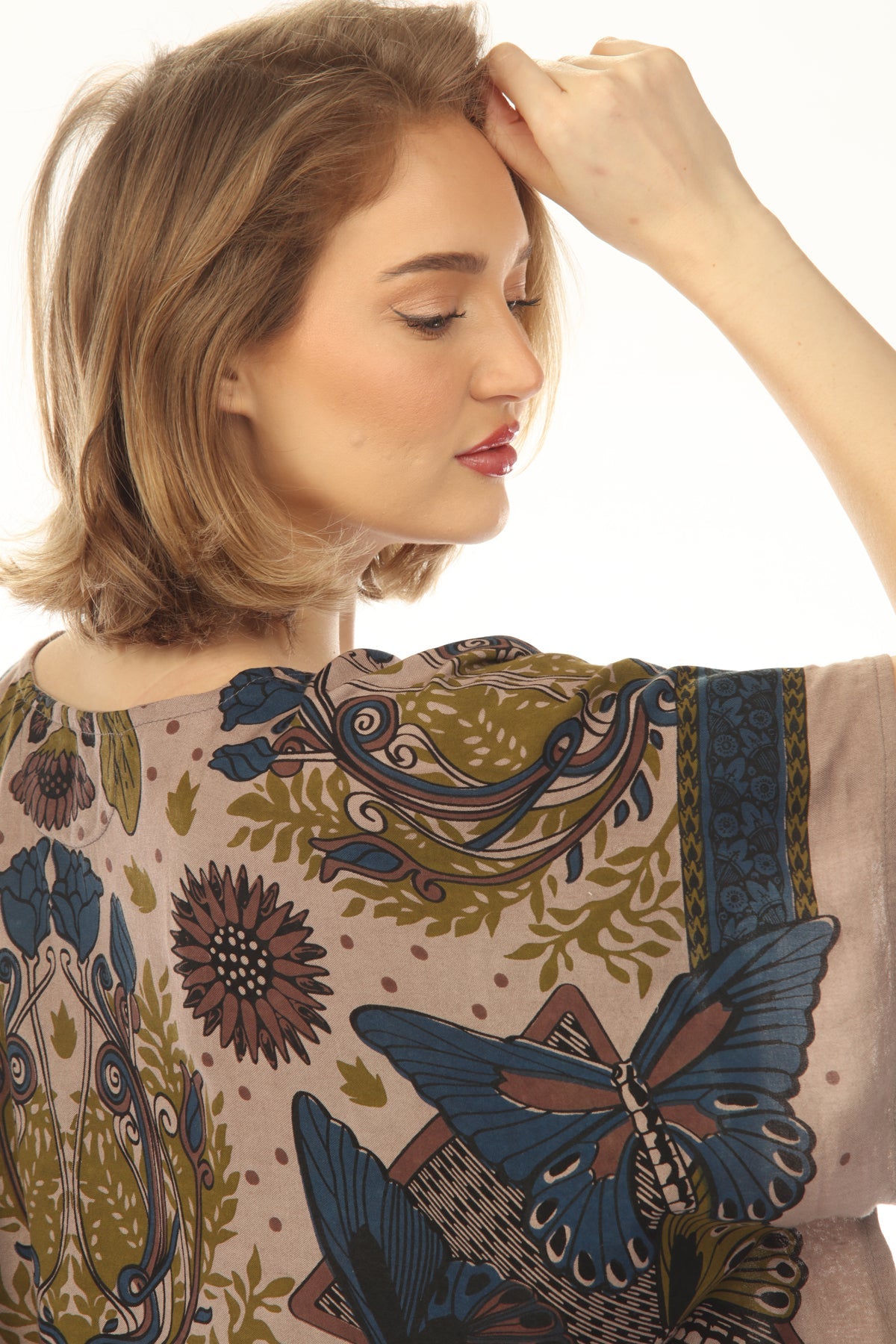 Butterfly Sunflower Scarf Top