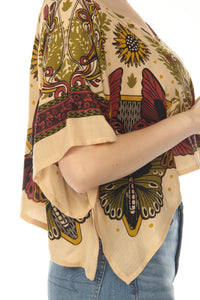 Butterfly Sunflower Scarf Top
