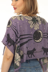 Moonflower Cats Scarf Top