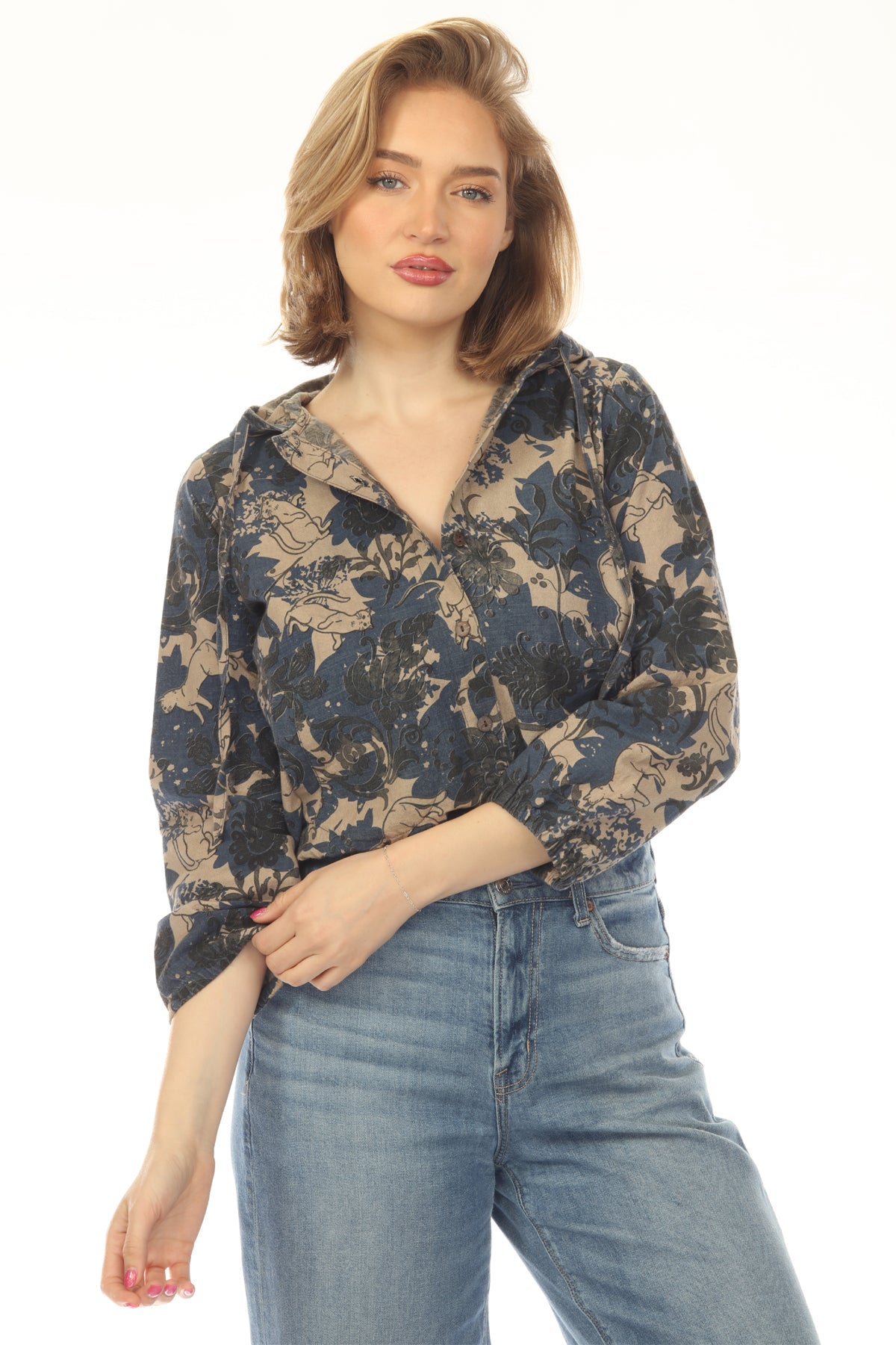 Paisley Cat Bomber Jacket
