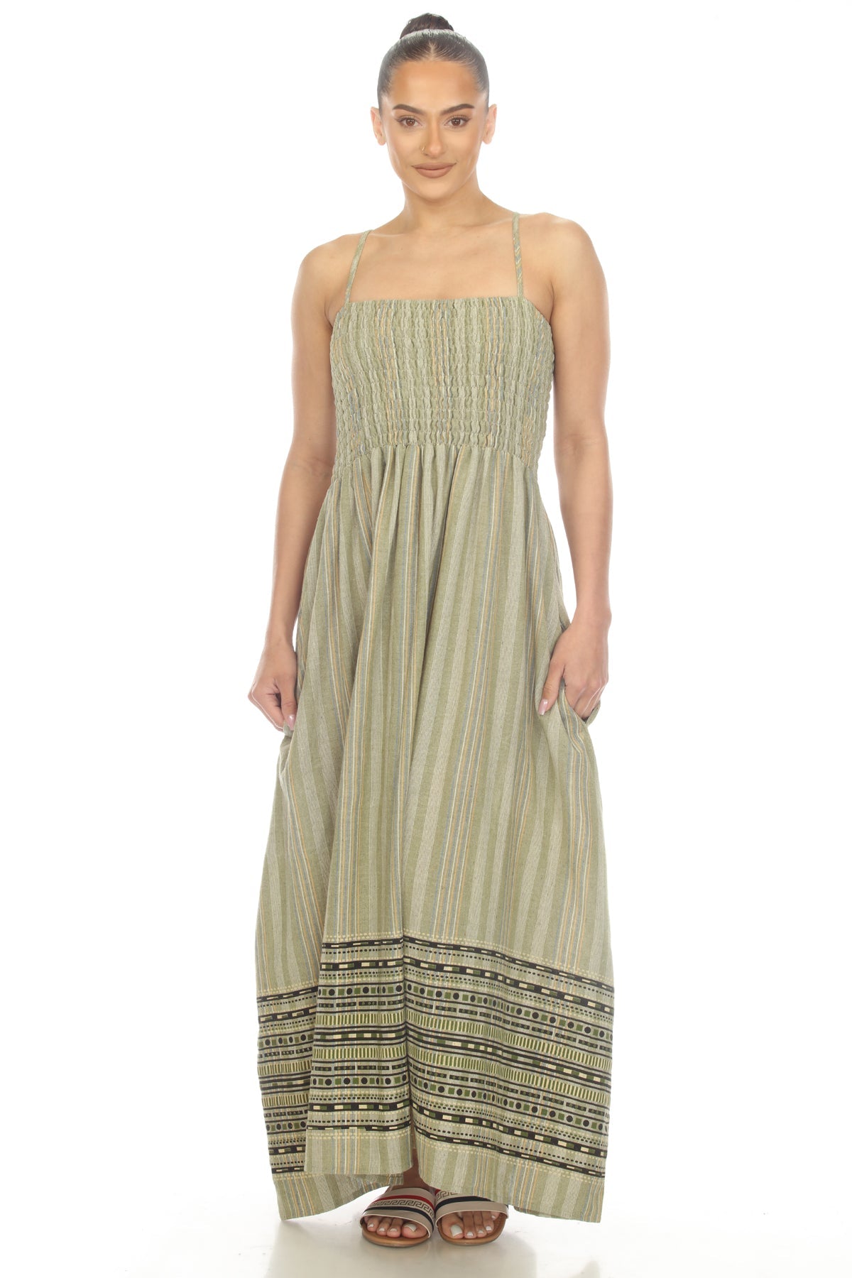 Sahara Border Print Maxi Dress – Lakhay-Retail