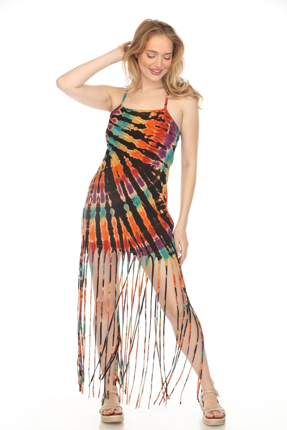 eliza j tiered tassel fringe cotton maxi dress Floral Eliza J Floral Detail A-line Dress In Blue ModeSens tumble dry Imported Womens Clothing Halter Tie Striped Maxi Eliza