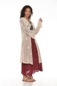Celestial Lacy Longline Cardigan