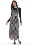 Stonewashed Button Front Midi Dress