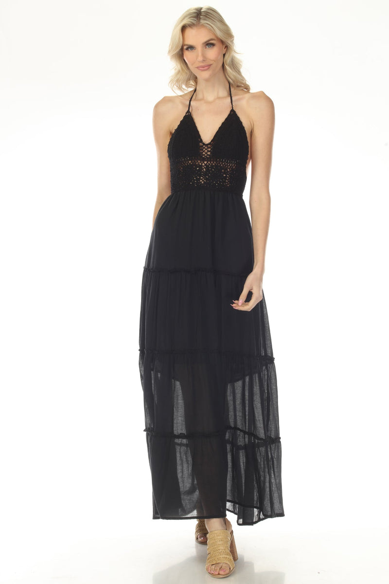 Romantic Lace Crochet Maxi Dress Lakhay-Retail Romantic Lace Crochet Maxi Dress Lakhay-Retail
