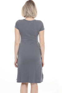 Mushroom Henley Jersey Dress