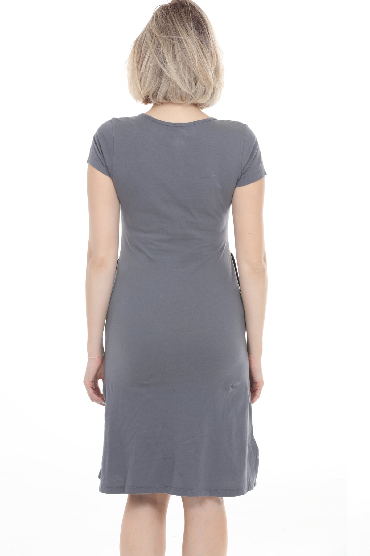 Mushroom Henley Jersey Dress