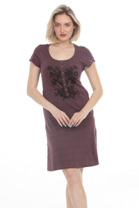 Mushroom Henley Jersey Dress