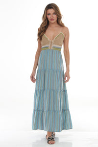 Fiesta Crochet Top Maxi Dress
