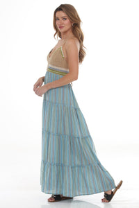 Fiesta Crochet Top Maxi Dress