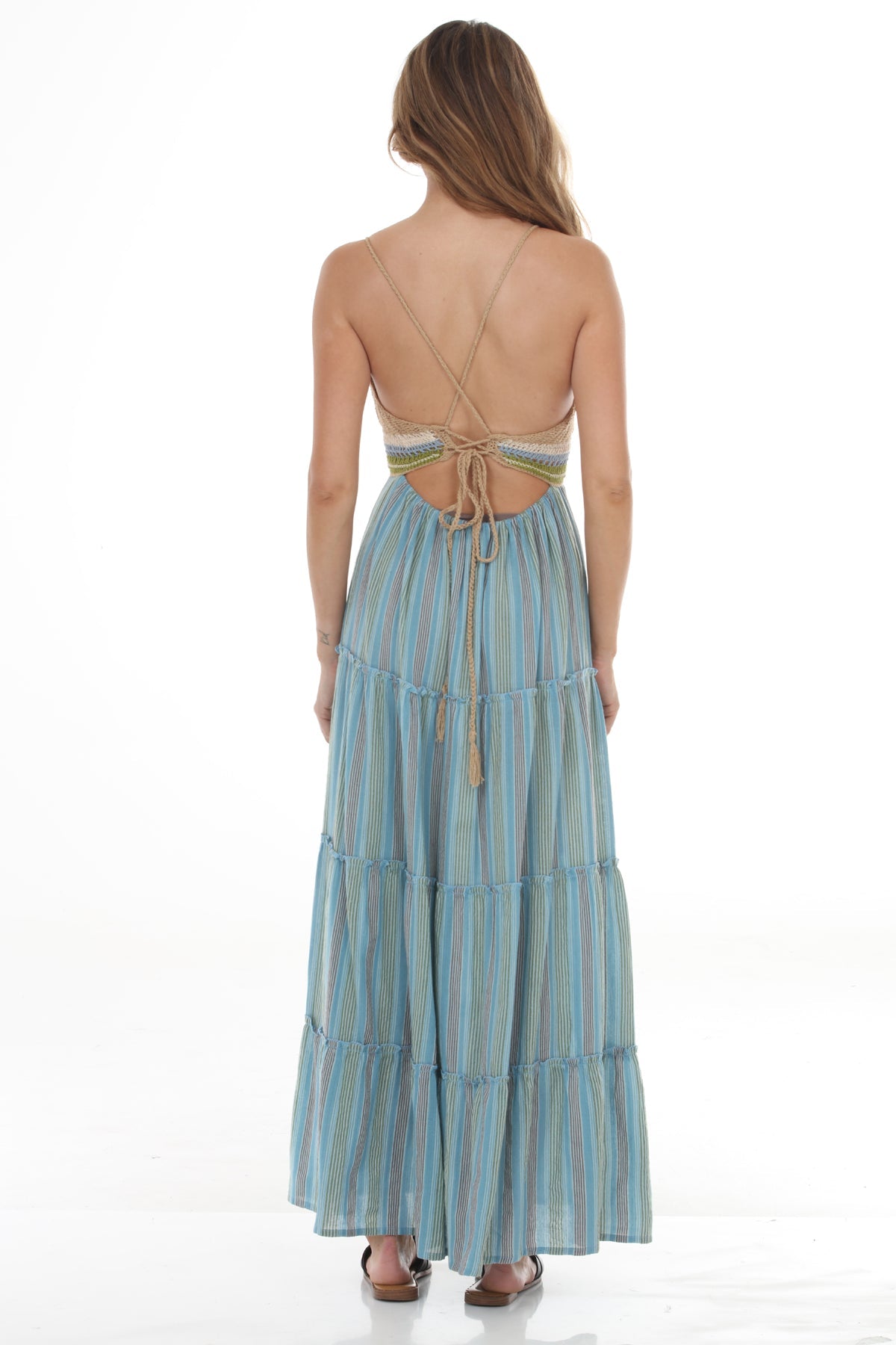 Fiesta Crochet Top Maxi Dress