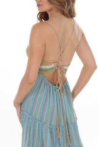 Fiesta Crochet Top Maxi Dress