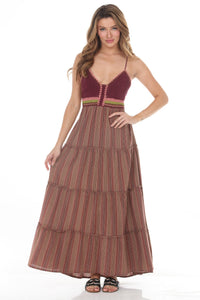 Fiesta Crochet Top Maxi Dress