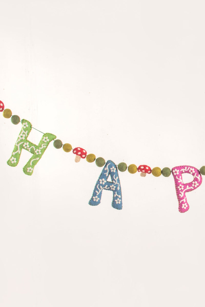 Mushroom Happy Garland