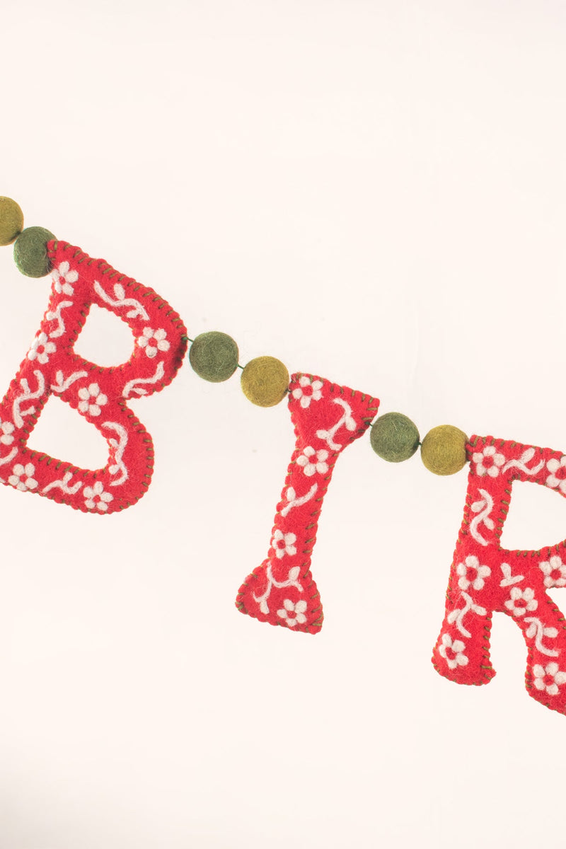 Mushroom Birthday Garland