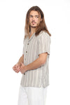 Striped Cotton Camp Shirt