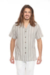 Striped Cotton Camp Shirt