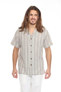 Striped Cotton Camp Shirt