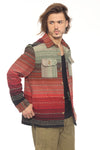 Moss Stripe Button Shirt Jacket